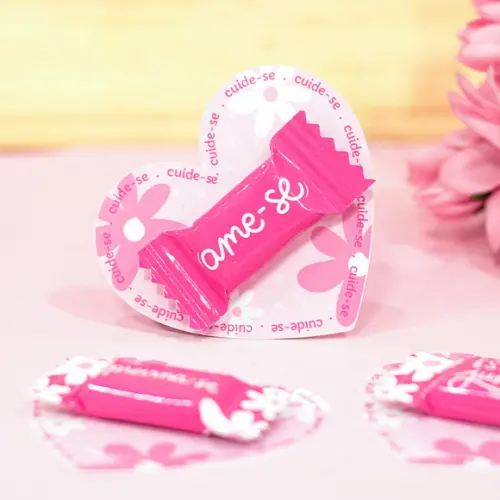 Card com Bala Outubro Rosa