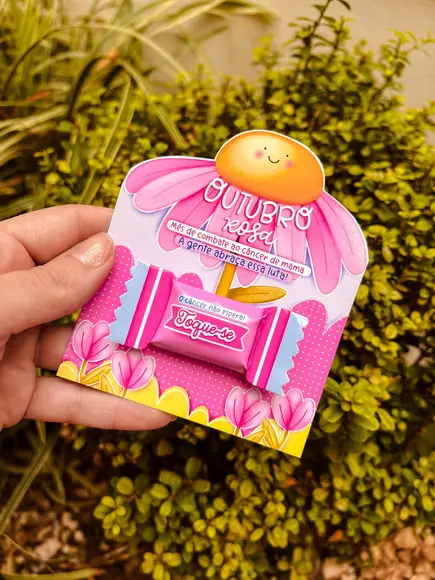 Card com Bala Outubro Rosa
