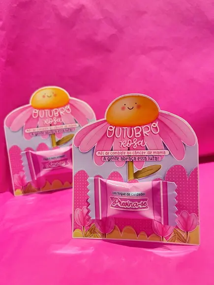 Card com Bala Outubro Rosa