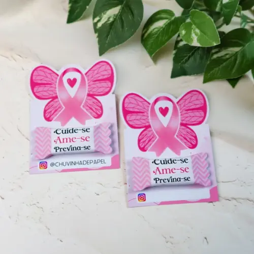 Card com Bala Outubro Rosa