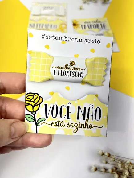 Card com Bala Setembro Amarelo