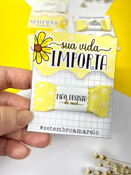Card com Bala Setembro Amarelo