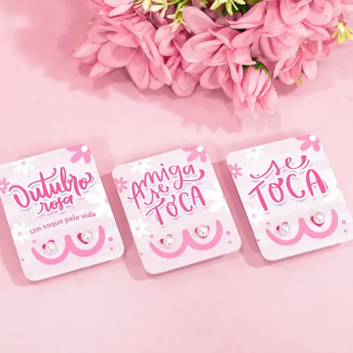 Card com Brinco Outubro Rosa