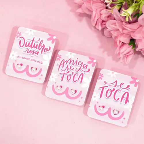 Card com Brinco Outubro Rosa