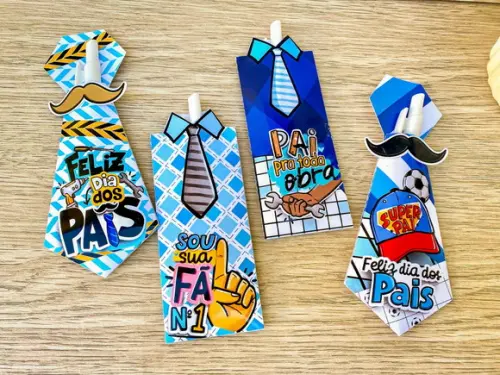 Card com Caneta Lembrancinha Dia dos Pais