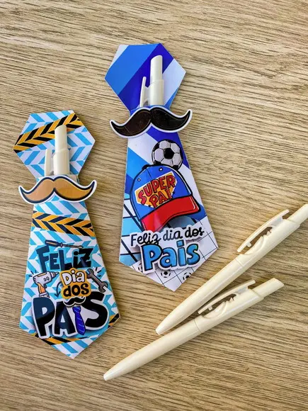 Card com Caneta Lembrancinha Dia dos Pais