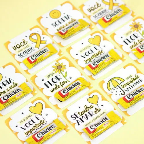 Card com Chiclete- Setembro Amarelo