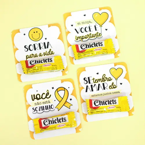 Card com Chiclete- Setembro Amarelo