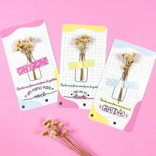 Card com Florzinha- Dia do Cliente