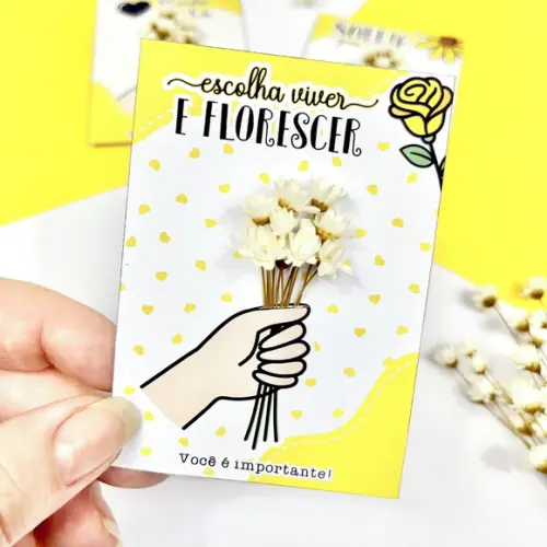 Card com Florzinha- Setembro Amarelo