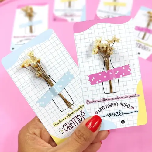 Card com Florzinha- Dia do Cliente