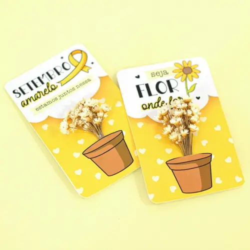 Card com Florzinha- Setembro Amarelo