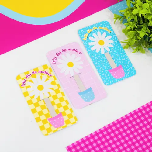 Card com Mini Lixa Dia da Mulher