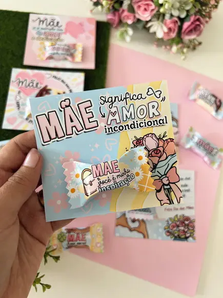 Cartão Bala Dia das Mães
