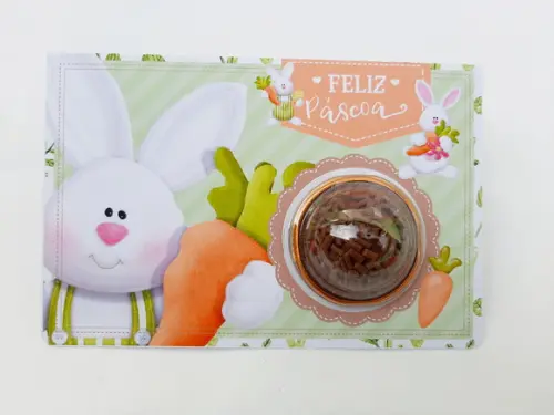 Cartão de Páscoa com Blister para 1 Docinho