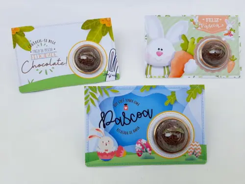 Cartão de Páscoa com Blister para 1 Docinho