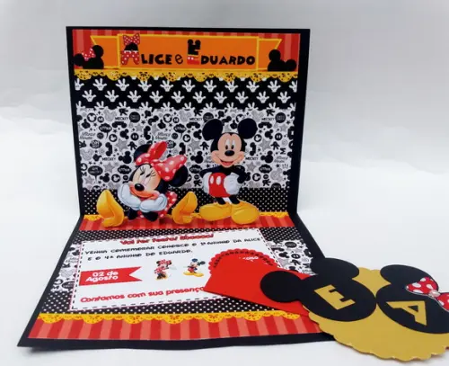 Convite Mickey e Minnie
