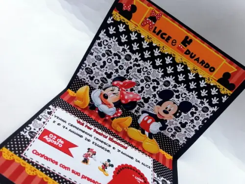 Convite Mickey e Minnie