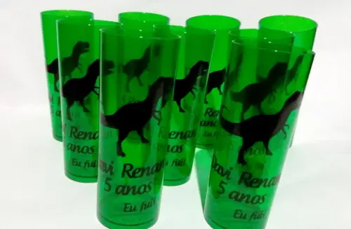 Copo long drink dinossauro