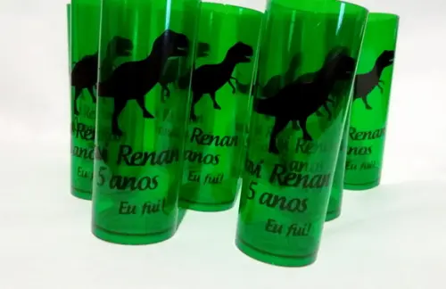 Copo long drink dinossauro