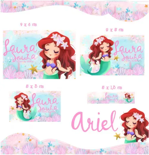 Etiqueta escolar Ariel