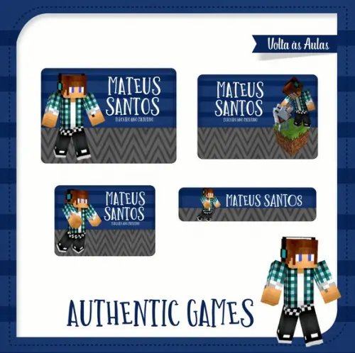 Etiqueta escolar AUTHENTIC GAMES
