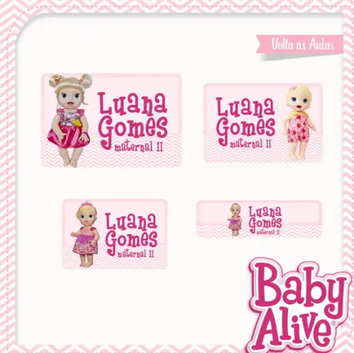 Etiqueta escolar Baby Alive