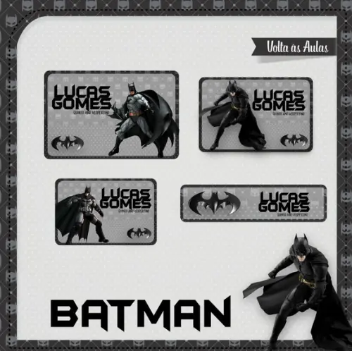 Etiqueta escolar Batman