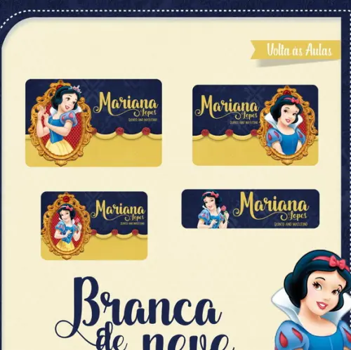 Etiqueta escolar BRANCA DE NEVE