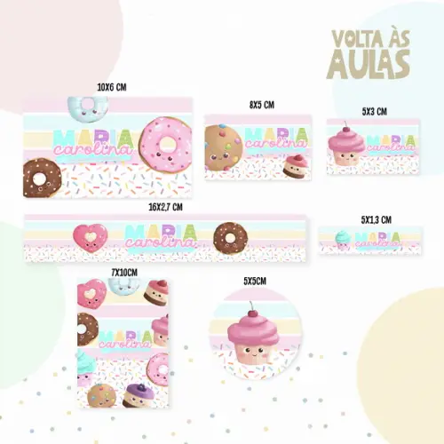 Etiqueta Escolar Candy