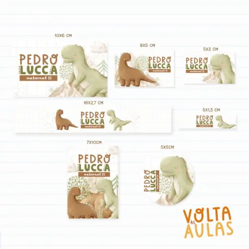 Etiqueta Escolar Dinossauro Baby