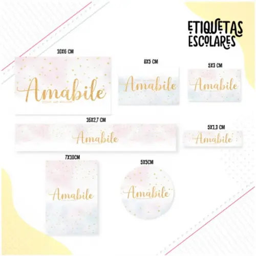 Etiqueta Escolar Estrelas