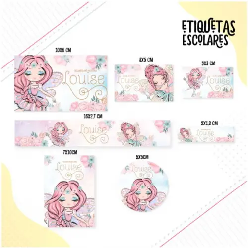 Etiqueta Escolar Fada