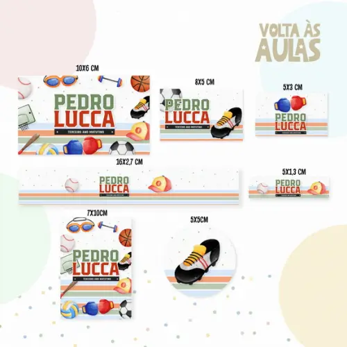 Etiqueta Escolar Esportes