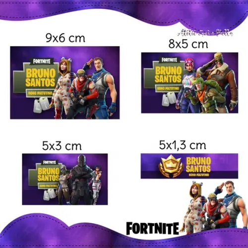 Etiqueta escolar Fortnit