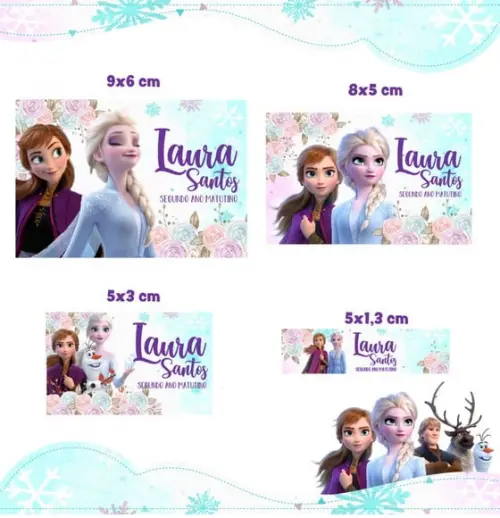 Etiqueta escolar Frozen 2