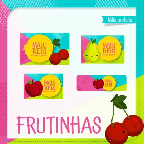 Etiqueta escolar Frutinhas