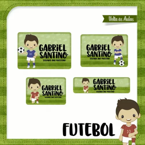 Etiqueta escolar Futebol