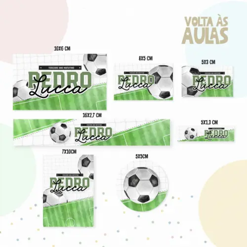 Etiqueta Escolar Futebol