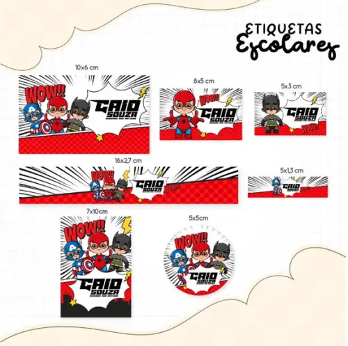 Etiqueta escolar Hérois 2