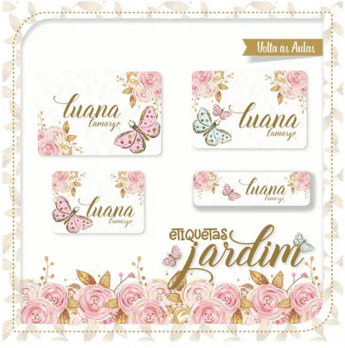 Etiqueta escolar Jardim