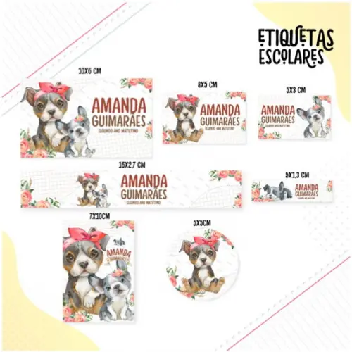 Etiqueta Escolar Pet Girl