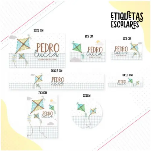 Etiqueta Escolar Pipa