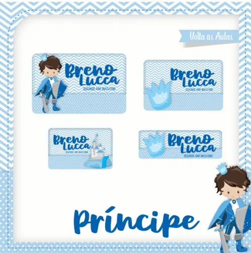 Etiqueta escolar Principe
