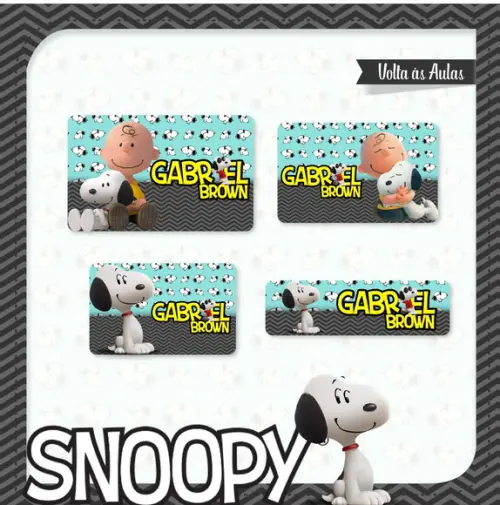 Etiqueta escolar Snoop
