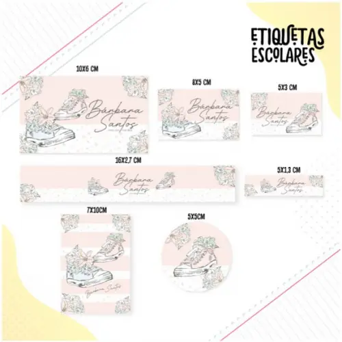 Etiqueta Escolar Sneaker Girl