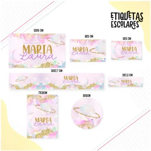 Etiqueta Escolar Universo