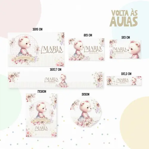 Etiqueta Escolar Ursinha