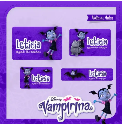 Etiqueta escolar Vampirina