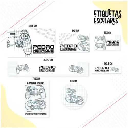 Etiqueta Escolar Video Game